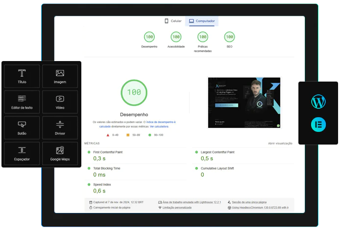 Imagem destacando otimizado pagespeed